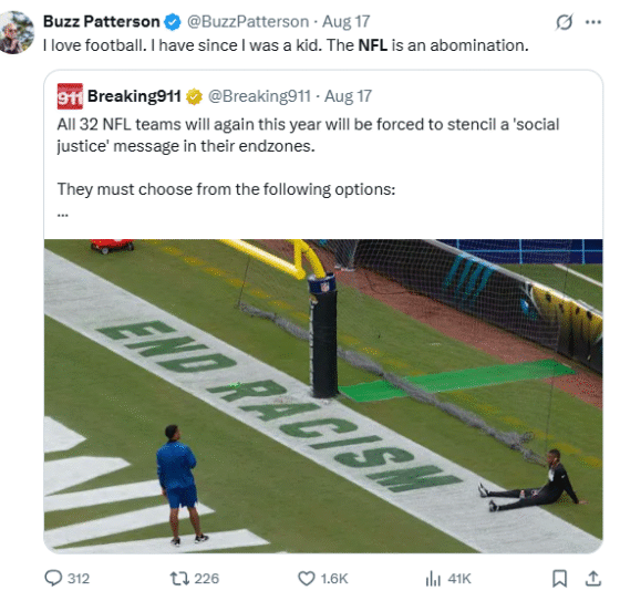 nfl went woke go broke