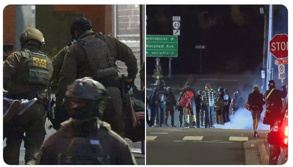 ice portland antifa riots