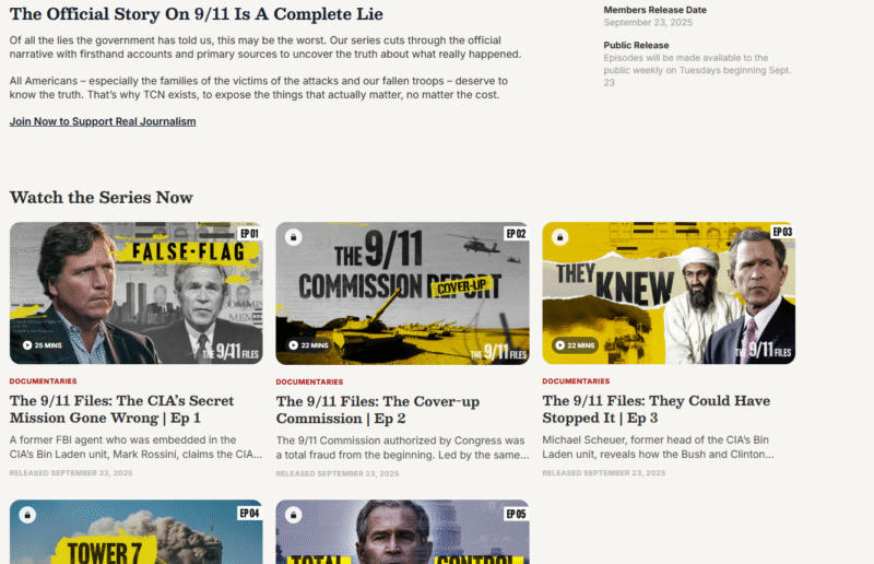 Tucker Sept 911 files real story