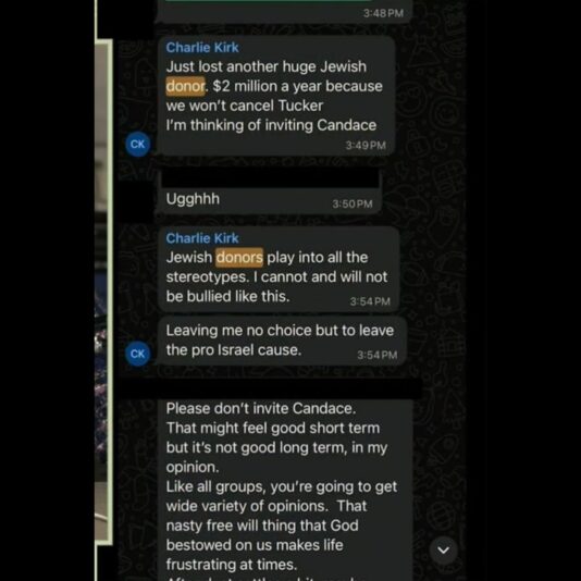 Charlie kirk private group chat pro america