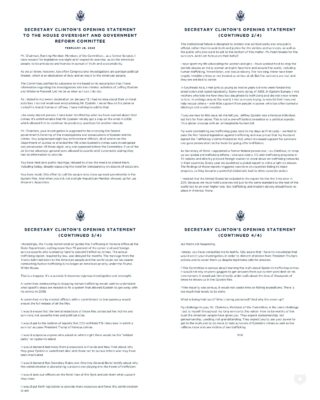 Hillary Clinton Opening Statement to Epstein files